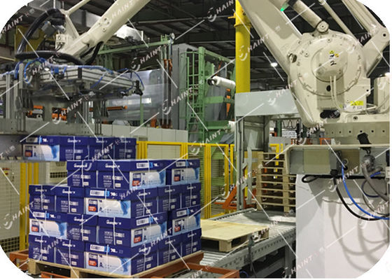 Industrial Manipulator Automatic Palletizing System For Carton Boxes