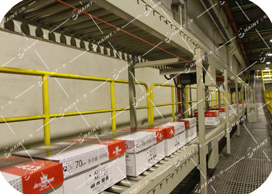 Chaint Palletizing Unit Load Conveyor 30 M / Min Speed With Automatic Robot